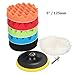 Produktbild Auto Polierschwamm MATCC 7pcs 125mm (5 Inchs) Polieraufsatz Bohrmaschine Polierpad Set Aus Schwamm Und Wolle Polierset Autopolitur Pads Polieren Auto Polierteller Für Poliermaschine M14 Bohrer Adapter