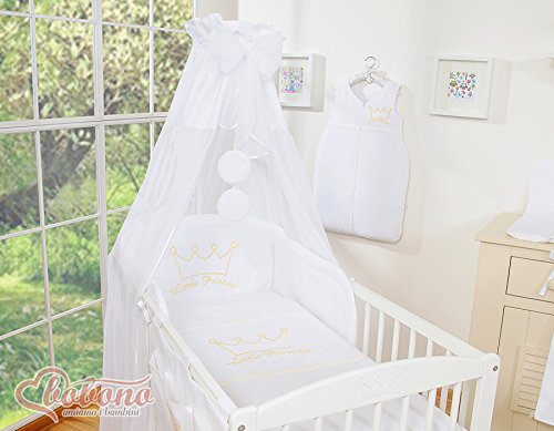 BEAUTIFUL NEW & QUALITY WHITE CANOPY / DRAPE / MOSQUITO NET with decorative BOW & CIRCLES + DRAPE / CANOPY HOLDER MOSQUITO NET CLAMP ROD BAR POLE STAND - fit COT or COT BED