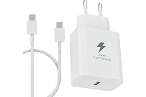BOLUX-JS Samsung 25W USB C Ladegerät für Samsung Galaxy A15/A15 5G/A55/A55 5G/A25/A25 5G/A35/A34/A05S/A54/A54 5G/S24/S23/S22/S21/S20fe/S10/A52/A51/A34/A33/A13, Ladegerät USB C 2M Kabel (Weiß)