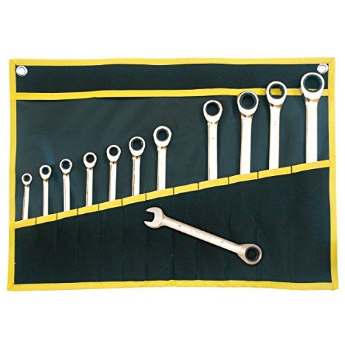 Proteco-Werkzeug 12-tlg. Ringmaul Ratschenschlüssel Satz SW 6 - 22 feinverzahnt 72 Zähne CrV