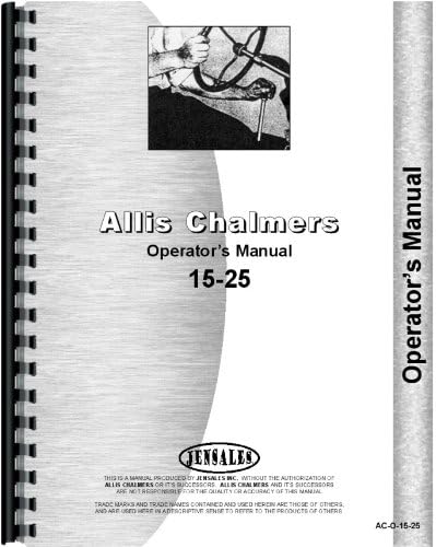 Allis Chalmers 15-25 Tractor Operators Manual