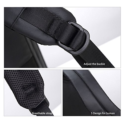 PINWHEEL Wasserdicht Laptop Rucksack Umwandelbar Aktentasche passt bis zu 15.6 Zoll für Geschäft Casual Schule - 9