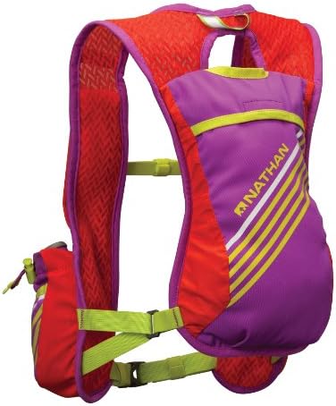 Nathan Unisex Fire Catcher Nathan Fire Catcher Hydration Vest/Pack - Purple Cactus Flower/Tangerine Tango, One Size