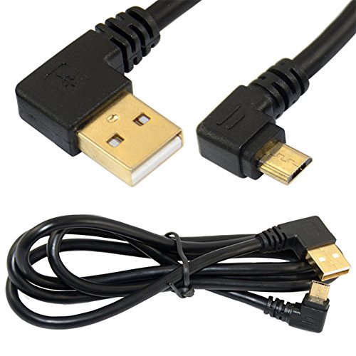 1m USB 2.0 A Stecker LINKS Auf Micro B Stecker RECHT Datenkabel Ladekabel abgewinkelt