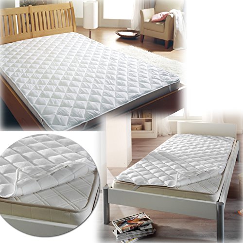 JEMIDI Auflage für Matratzen Schoner Matratzenschoner Bezug Schonbezug Matratzenschutz rutschfest Matratzenschoner Matratzenunterlage 140cm x 200cm - 2