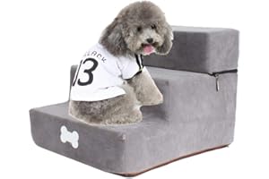 cedarfiny Marche D'escalier pour Compagnie Pet Stair Step Flannel Dog Detachable Three-Story Staircase Assembly Removable Wash Stairs Ladder Dog Stair