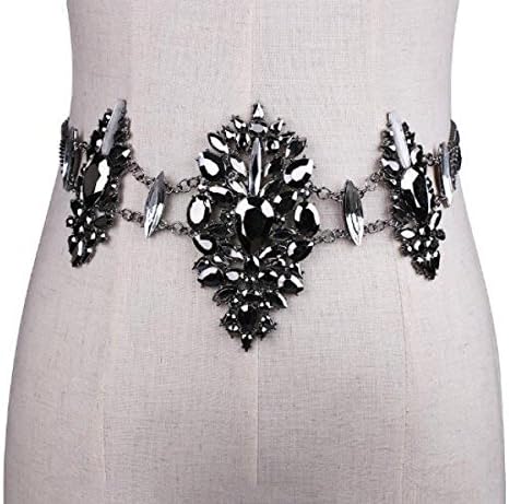 Crystal Body Chain Bikini Full Diamond Alloy Low Waist Chain Beach Swimsuit Accessories Claw Chain Perimeter: 51 Cm (inclusive) -80cm (inclusive),3-OneSize