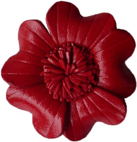 Corsage made of real leather, 3,7 cm, Assorted Colours