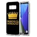 Produktbild Samsung Galaxy S8 Hülle, YOEDGE Ultra Dünn Schutzhülle Silikon Schwarz mit Muster Queen King Krone Motiv Design Weich TPU Handyhülle Bumper Case Backcover für Samsung Galaxy S8 (King, Schwarz-Gold)