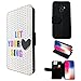 Produktbild 002039 - Cool Colourful Let Your Love Sing Heart Design Samsung Galaxy A5 (2018) A530F TPU Leder Brieftasche Hülle Flip Cover Book Wallet Credit Card Kartenhalter Case