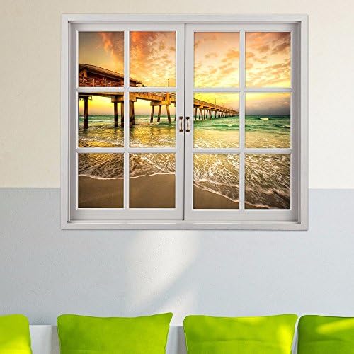 Creative 3D Fake Window Wall Stickers Bedroom Living Room Decorative Murals Study Background Hd Self-Adhesive Stickers