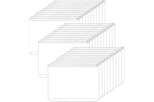 CAREDGO 30 Pcs Bolsas de Carpeta A5 Anillas Bolsas Zip A5 Bolsa con Cremallera para Hojas Sueltas A5 de 6 Agujeros de PVC Transparente Bolsa de Archivo A5 Bolsa Carpetas de Anillas A5 Para Documentos