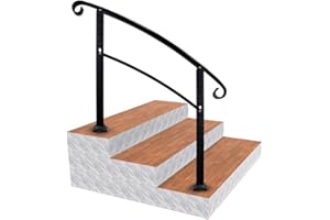 hzexun Corrimano In Ferro Battuto Tubo Nero Industriale,Ringhiera Per Ingresso,corrimano Per Esterno/interno,per Scale Di Sicurezza