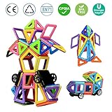 ✔ STARKES MAGNETISCHES BAUKLÖTZE-SET - Hochwertiges 76-teiliges Set einschließlich 26 Buchstabenkarten, 2 Fünfecken, 2 Paar Rädern, 20 Quadraten, 22 gleichschenkligen Dreiecken und 4 gleichschenkligen Dreiecken. Perfekt zum Spielen unterwegs, halten Sie Ihr Kind während der Reise bei Laune. Achtung: Bitte sehen Sie sich die Bilder auf der linken Seite an, um die reale Größe der Komponenten zu sehen,ob Sie sie zu klein finden, bevor Sie bestellen. Vielen Dank!