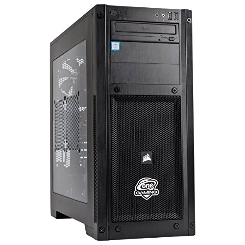 One Computer 24129 Gaming Desktop-PC (Intel Core i7-7700K, 240GB SSD, 2TB HDD, 16 GB HyperX Fury DDR4 SDRAM PC2400, NVIDIA Geforce GTX 1080 EXOC, Win 10 Home) schwarz