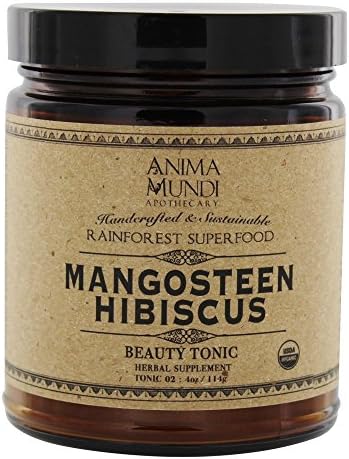 Anima Mundi Herbals - Mangosteen Hibiscus Beauty Tonic Powder Herbal Supplement - 2 oz.