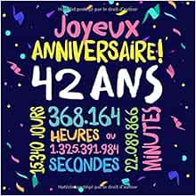 Joyeux Anniversaire 42 Ans Livre D Or Pour Le 42eme Anniversaire 42 Ans Decoration Cadeau D Anniversaire Pour Homme Ou Femme Livre Pour Les Felicitations Et Photos Des Invites