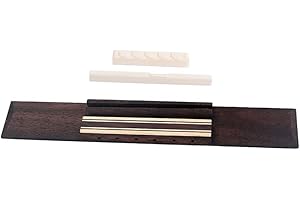 Alnicov, set di ricambi per chitarra classica 6 corde con ponte in palissandro, selletta e capotasto in osso di bovino