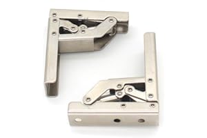 KAFENDA 2 Pcs Cabinet Hinges Stainless Steel Folding Shelf Hinges Kitchen Cabinet Hinges 90 Degree Hidden Table Shelf Hinges Cupboard Door Hinges with Screws