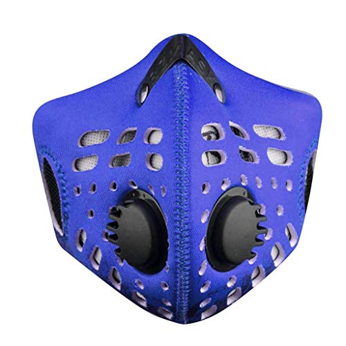 RZ Mask Royal Blue, X-Large - masque anti-particules avec filtre de charbon actif + filtre et étui gratuit