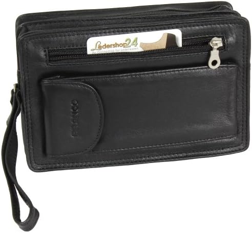 Ledershop24Men's Top-Handle Bag BLACK Breite ca. 20 cm / Höhe ca. 13 cm / Tiefe ca. 6 cm