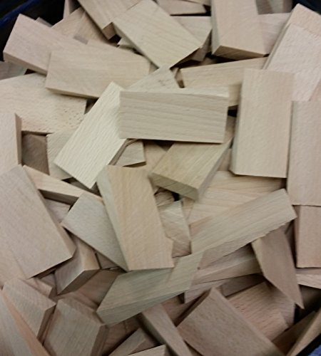 50 Hartholzkeile 80x40x15mm