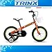 Produktbild KINDER FAHRRAD TRINX RED ELF 2.0 16 Zoll Stützräder Korb Orange Kinderfahrrad