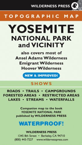 Map Yosemite National Park and Vicinity (Wilderness Press Maps) [Idioma Inglés]