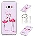 Produktbild Hülle Galaxy S8 (5,8 zoll) Hülle,TPU Case Schutzhülle Silikon Case,Niedliche Cartoon Malerei Durchsichtige TPU Bumper Handy Tasche Case Cover Etui für Samsung Galaxy S8 + Schlüsselanhänger (O) (3)
