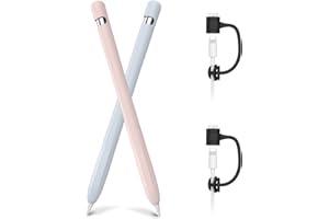 AhaStyle Custodia protettiva antiscivolo [kit adattatore, cavo aggiuntivo] compatibile con Apple Pencil 1