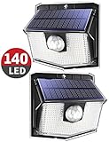 【140 Superhell Leds & Empfindlicher Bewegungsmelder】Mpow Led Solar verfügt über 140 Optimale hellere LEDs, weiter 270° Ausstrahlungswinkel, 24-Stunden Arbeitszeit und Empfindlicher Bewegungsmelder. Der integrierte präzise Bewegungssensor hat einen Erfassungsbereich von 120° und eine Reichweite von 0 - 8 Metern, der jede Bewegung zuverlässig registriert und schaltet sich automatisch ein. Wann immer Sie nach Hause kommt , fühlen Sie sich ganz sicher und angenehm.