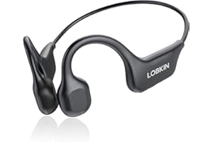 LOBKIN Bone Conduction Headphones Bluetooth 5.3, Open Ear Running Headphones Wireless, IPX5 Waterproof Earphones with Mic for Sports, Running, Gym, Cycling, Grey