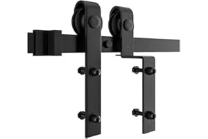 HOCONNIE 8FT/244cm Kit de Puerta de Granero Herrajes para Puertas de Granero para Puerta Doble Coincide