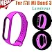 Price comparison product image YUYOUG Luminous Silicon Soft Wrist Strap Double-Color WristBand Adjustable Replacement Strap Bracelet For XIAOMI MI Band 3 (Purple)