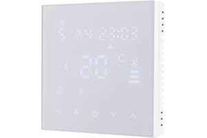 Wengart Termostato per ventilconvettore WG607AC, quattro tubi, programmabile, display LCD, 3 velocità ventola, 4 modalità