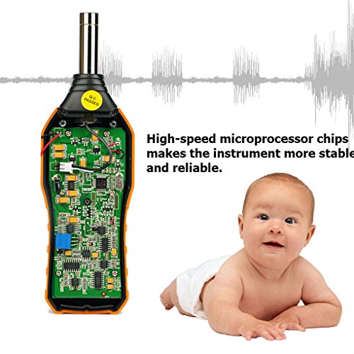 Schallpegelmessgerät, TKSTAR Digital Sound meter Digital Schallpegelmesser LCD Bildschirm Ton Monitor dB Meter MS6708 Tragbarer Digital Dezibel Schallpegelmesser Reader, Rauschmessung Messbereich 30-130 dBA Genauigkeit 1, 5dB