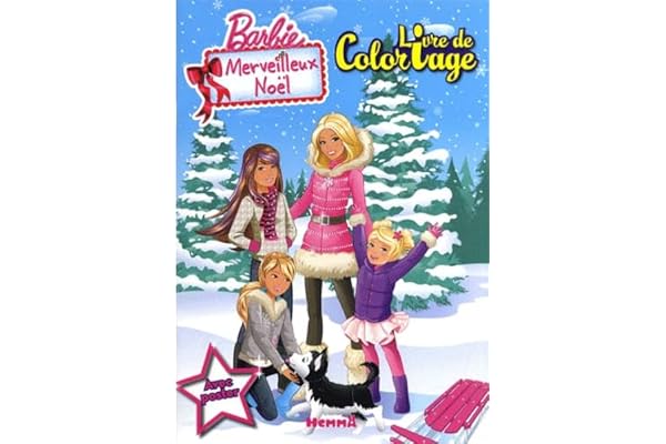 Livre de coloriage Barbie merveilleux Noël: Livre de coloriage