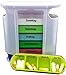 Produktbild M&H-24 Tablettenbox Medikamentenbox Pillenbox für 7 Tage Transparent - Pillen-Tabletten-Dose Medikamentendispenser Medikamentendose Wochendosierer Woche 4-Fächer Morgens Mittags Abends Nachts