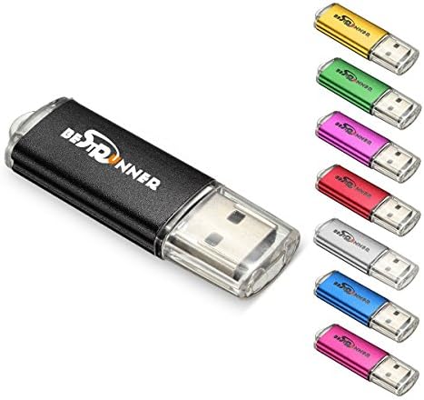 BESTRUNNER 16GB USB 2.0 Memory Stick USB Drive Black