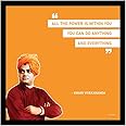 ADROS Motivational Quotes/Great Saying by Swami Vivekananda Photo Frame With Poster For Office Wall, Study Room, Workplace, Library (Swami Vivekananda - 2)