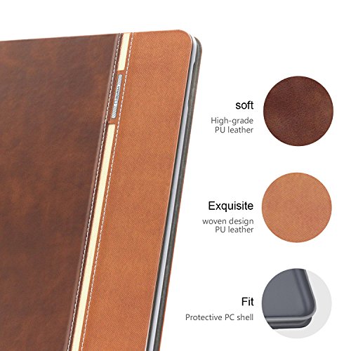 Neues iPad 2017 Hülle, AUAUA iPad 9.7 Leder Tasche Schutzhülle mit Auto aufwachen / Schlaf Funktion + Clear Schutzfolie(Geschenk) für Apple Neues iPad 9,7 2017 Zoll Apple Tablet - 2