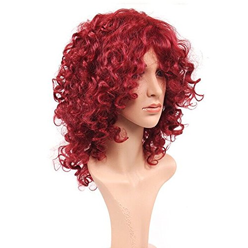 Royalvirgin Art und Weise Rihanna Peluca reizend volle Kappen-Haar-Perücken-kurze verworrene lockige rote Perücken-synthetische Haar-Perücke für Frauen - 4