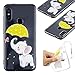 Price comparison product image xifanzi Soft Back Cover for [Xiaomi Mi A2 Lite] Case Clear TPU Gel Silicone Slim Fit Transparent Back Cover for [Xiaomi Mi A2 Lite] Bumper Case [Ultra Slim] Back Case Flexible Soft TPU Drop Protection,Shock Absorption,Anti-Scratch, Protective Rubber Gel Skin Cell Phone Cases Covers for [Xiaomi Mi A2 Lite] - Umbrella Elephant