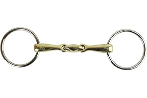 AK RIDING SPORTS LTD AK Loose Ring Lozenge Horse Riding Bit with Angled Shape in German Silver AKRS-2629 (5.50'', German-Silver)