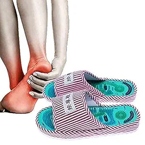 Ritmo Acupressure Massage Slippers - Acupoint Magnetic Therapy Massage Slippers Healthy Feet Care Massager Magnet Shoes for Men Women Promoting Blood Circulation, Fatigue Relief || 1 pair ||