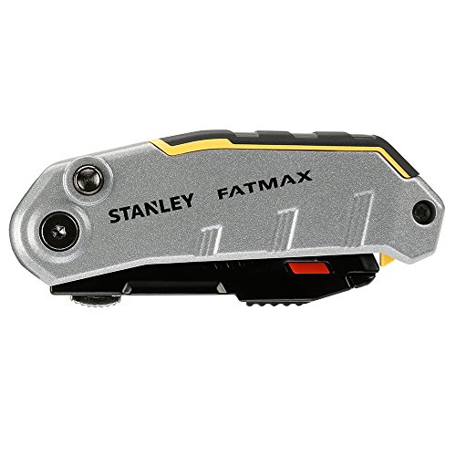 Stanley FatMax Klappmesser, Teppichmesser, mit automatischer Öffnung und einziehbarer Klinge, Ersatzklingen verstaubar im Handgriff und leicht auswechselbar, mit Gürtelclip, FMHT0-10320 - 4