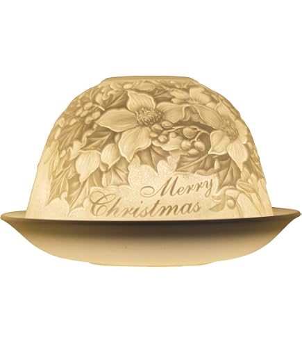 Porta Tealight Nordic Light In Porcellana Con Motivo Traforato - Bianco, Idea Regalo Per Atmosfera Romantica