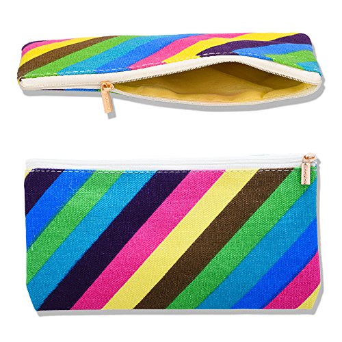 NEEDOON 12 Stück Rainbow Make Up Pinsel Set Foundation Powder Augenbrauen Eyeliner Blush Kosmetische Concealer Pinsel mit Lagerung Tasche - 7