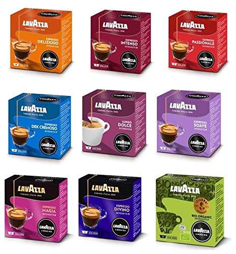 Lavazza A Modo Mio - Set de cápsulas de café de 9 tipos