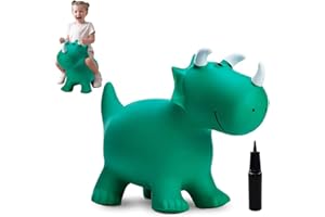 U&C Planet Animal Sauteur Dinosuar Animal Hopper pour Les Tout-Petits Jouet de Saut pour Enfants Jouet de Saut de Cheval Gonflable Cadeau d'anniversaire de Noël pour Les Enfants de 2, 3, 4 et 5 Ans